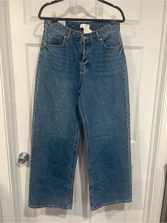 H&M Denim - H&M Women's Wide-Leg Jeans in Mid Blue